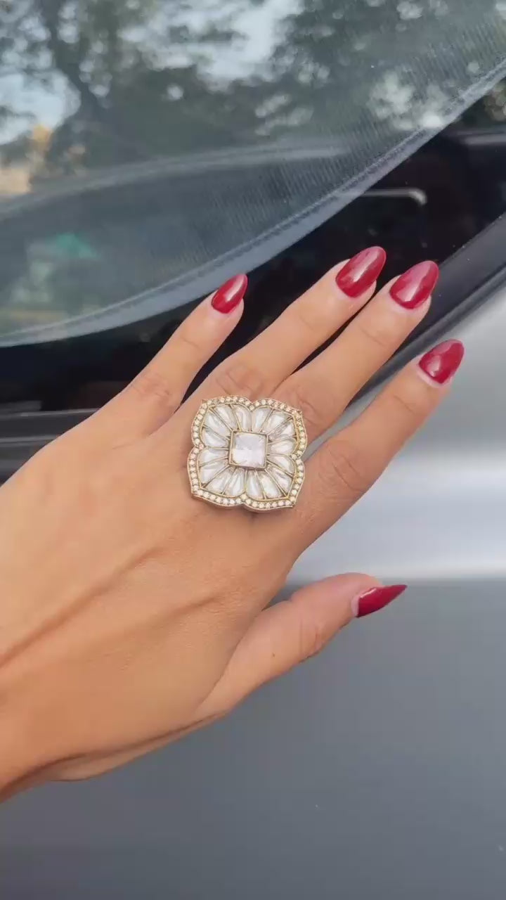 Royal Petal Square Ring