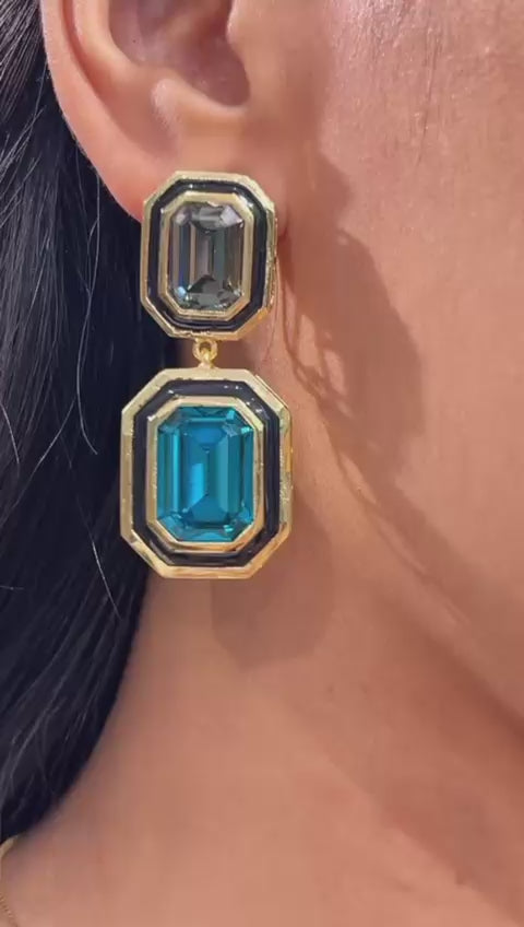 Emerald Luxe Geometric Drops