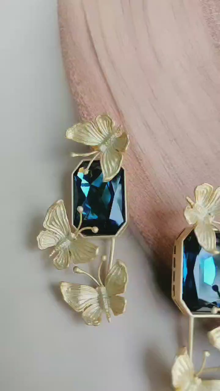 Butterfly Boho Flower Earring  Long