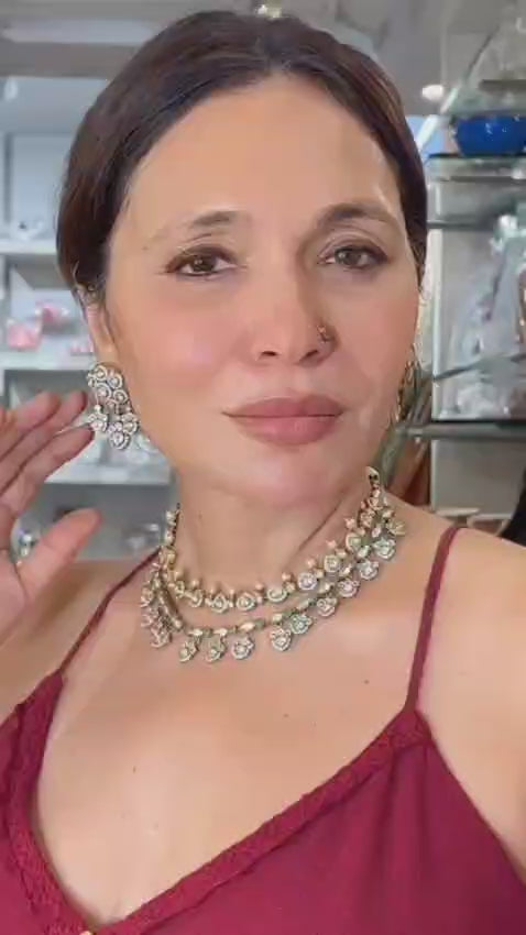 Layered Kundan Pearl Necklace