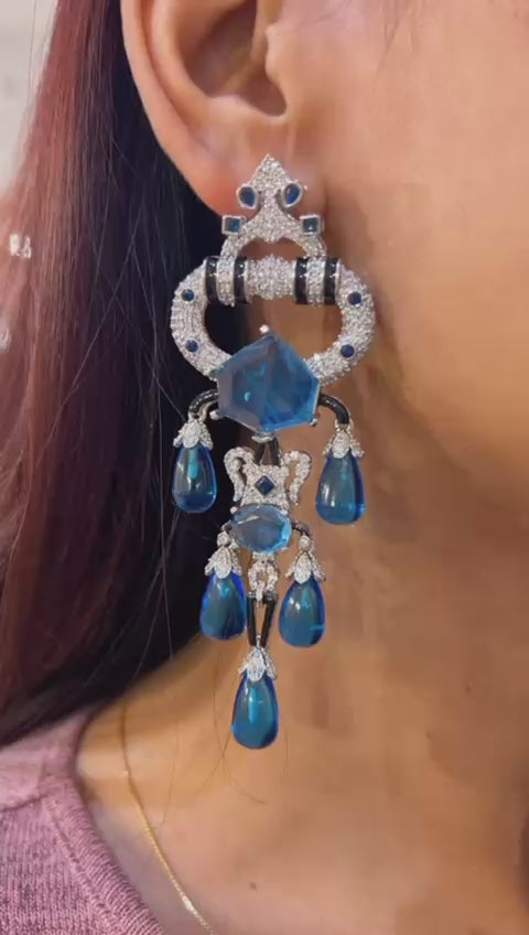 Regal Azure Chandelier