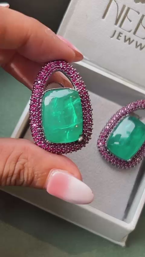 Cushion Halo Studs