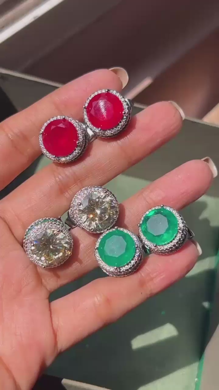 Luxury Sparkle Stud Earrings