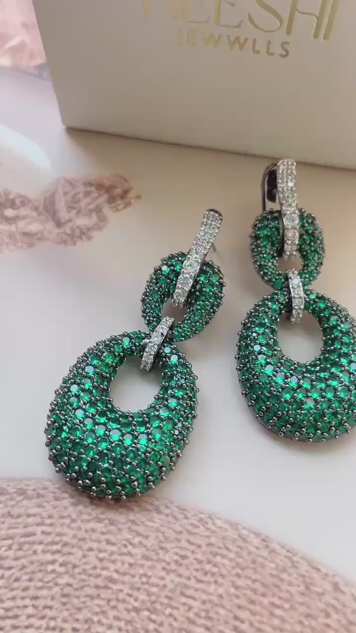 Dual Shape Statement Cocktail Earring